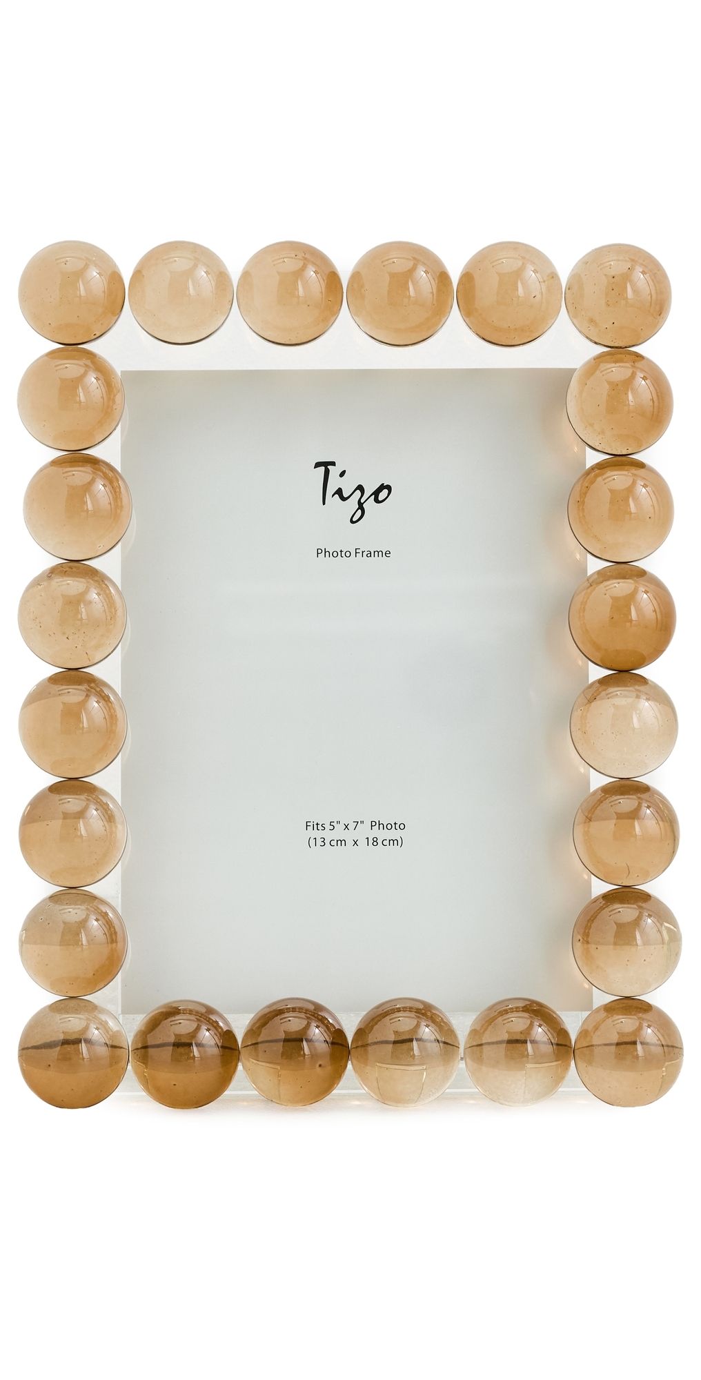 Tizo Design Crystal Glass Bubble Frame 5x7 Brown One Size