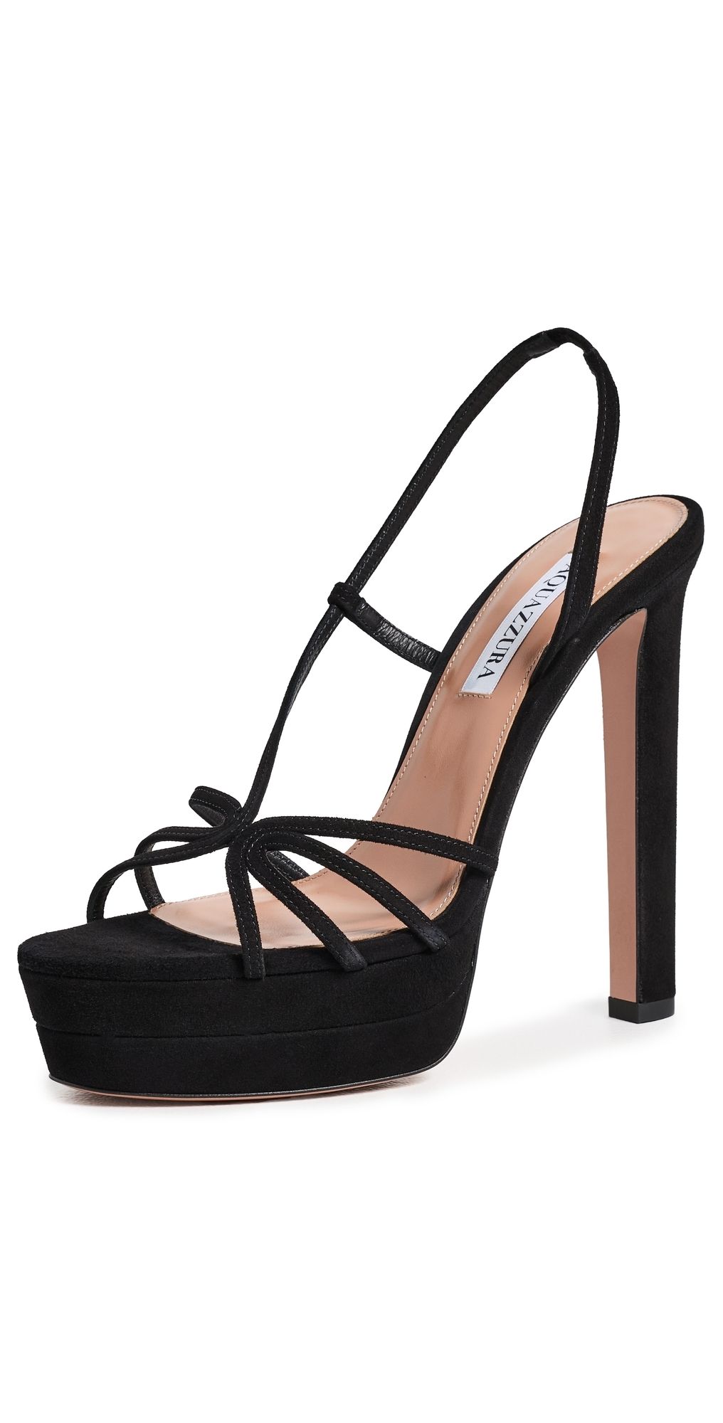 Aquazzura Talk To Me Plateau Sandals 130mm Black 37.5