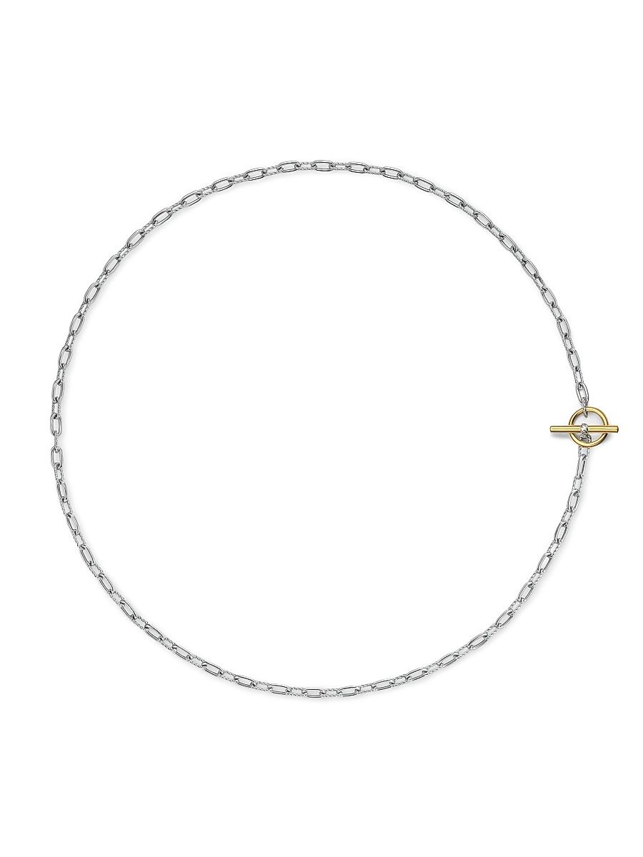 Women's DY Madison Toggle Chain Necklace in Sterling Silver - Silver - Size 17