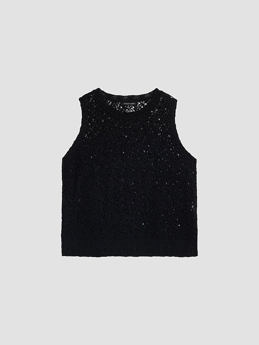 Women's Jewel Neck Shell Top - Black - Size 20