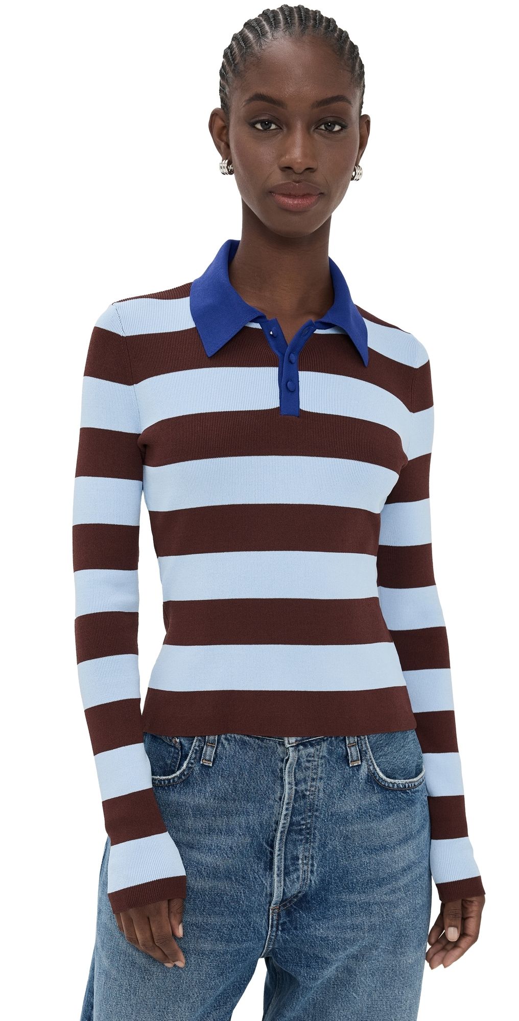 Solid & Striped The Debra Top Twilight/Raisin Brown M