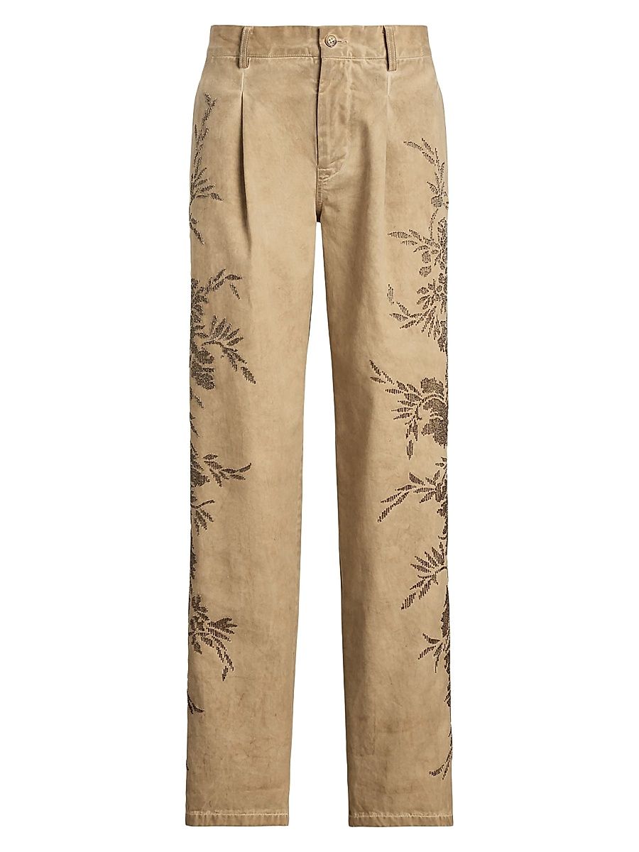 Women's Fallon Embroidered Chino Pants - Lux Tan - Size 6