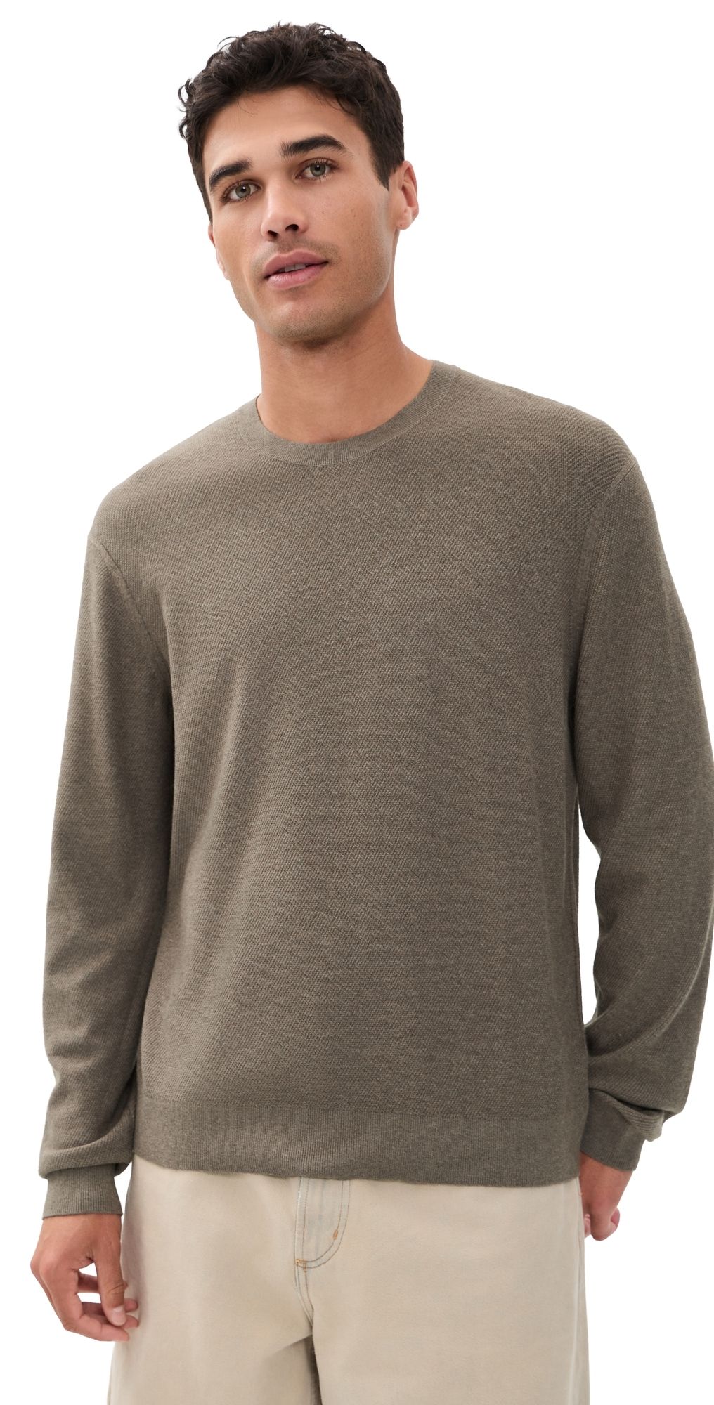 Theory Riland Crew Neck Sweater Morel Melange S