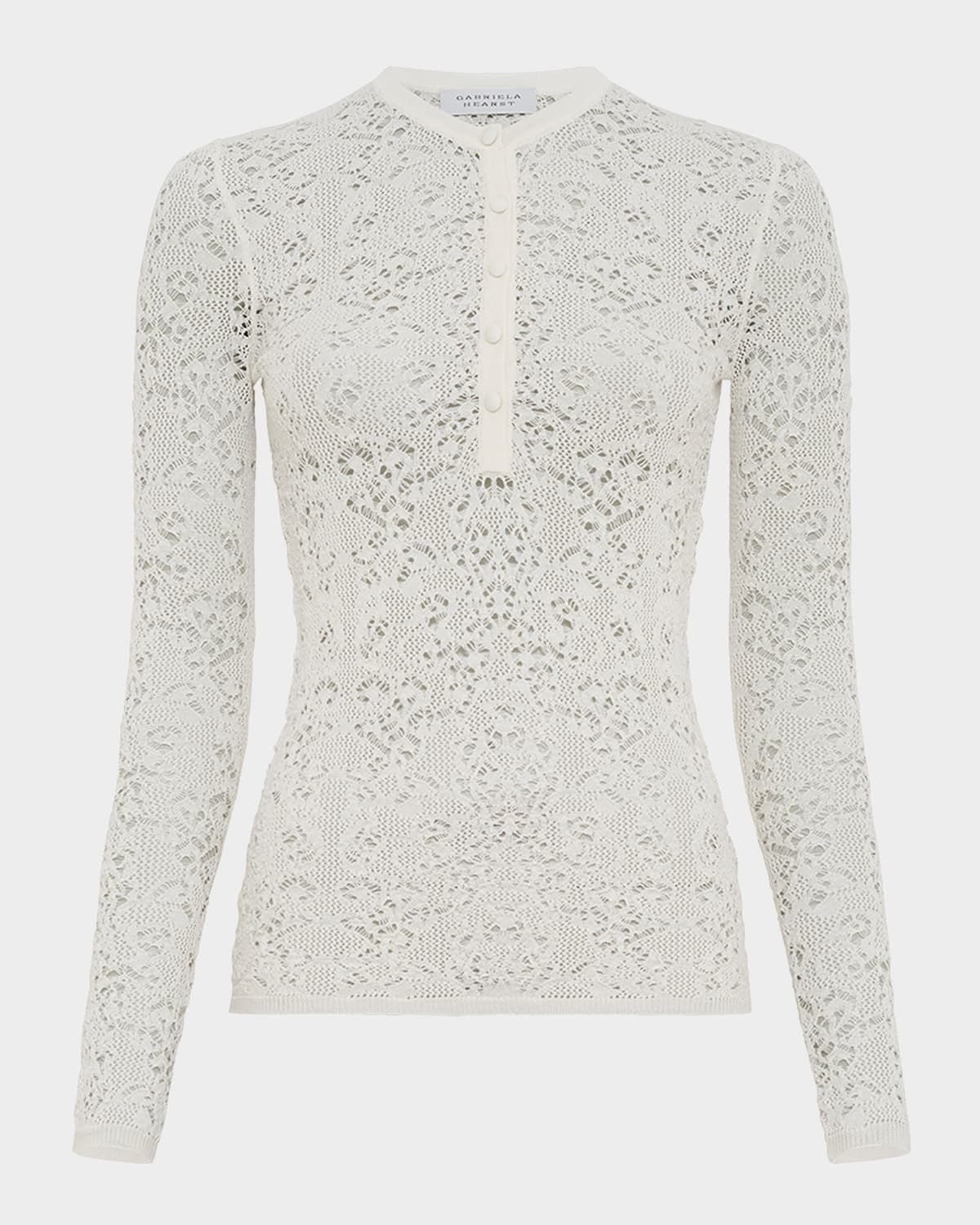 Ithaca Lace Knit Henley Sweater