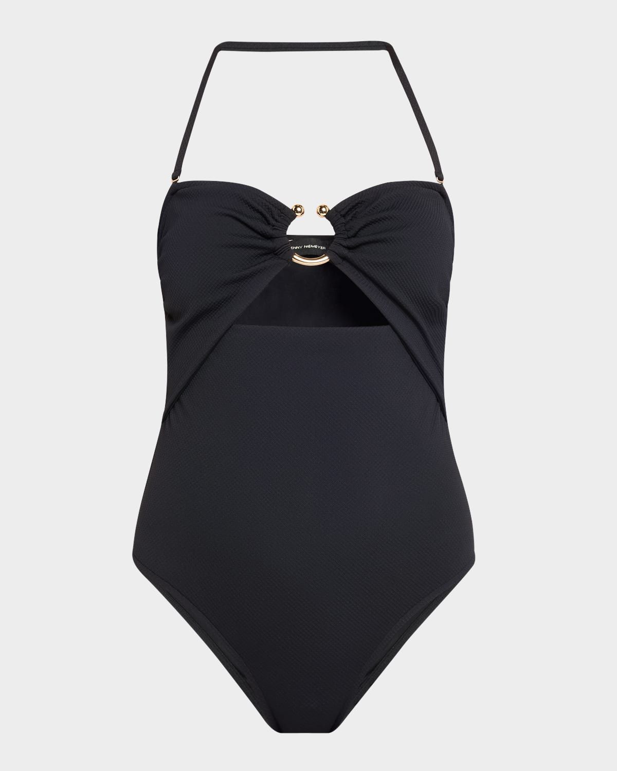 Ring Detail Bandeau One-Piece Swimsuit