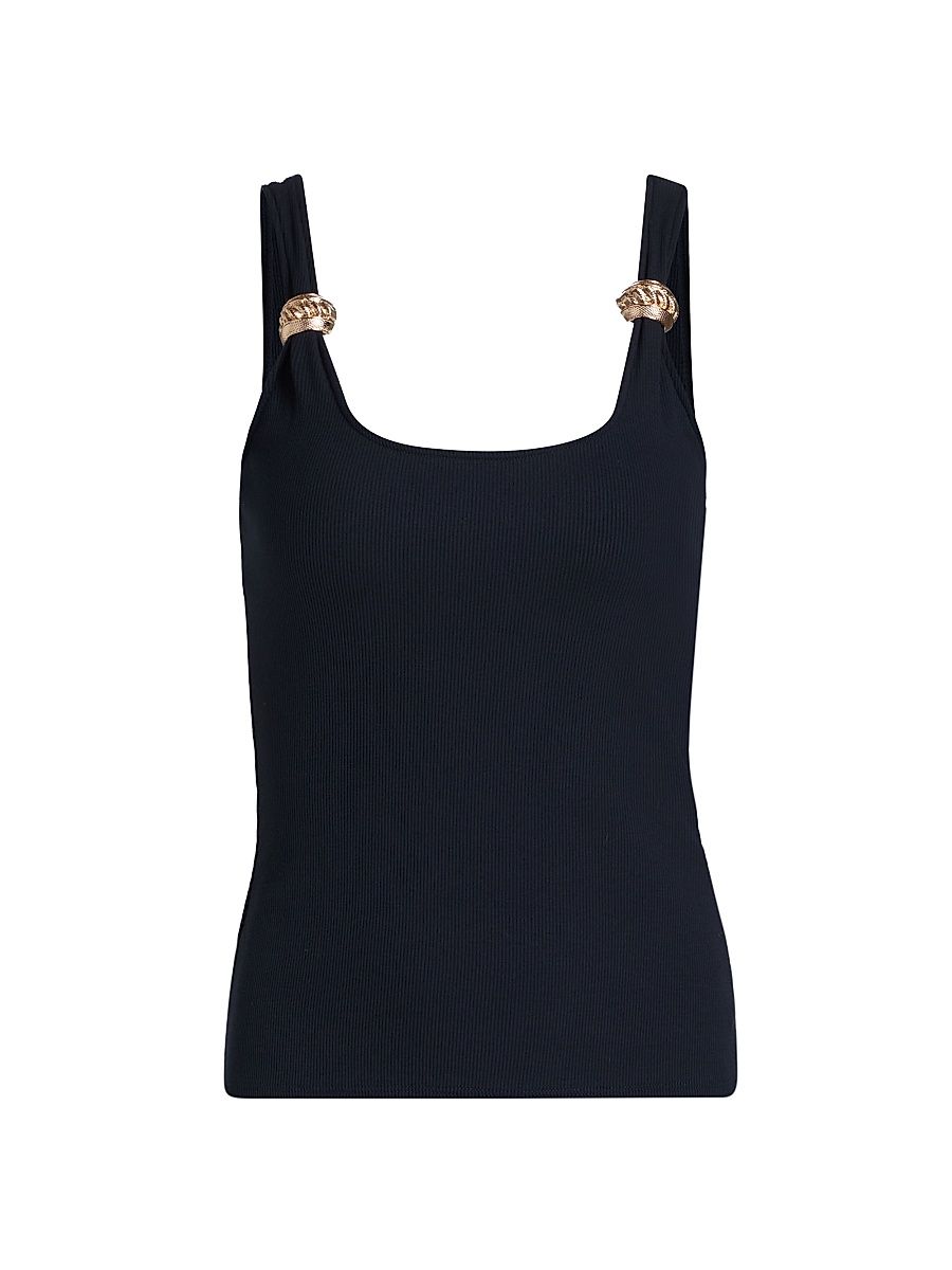 Women's Hara Rib-Knit Tank - French Navy - Size XL