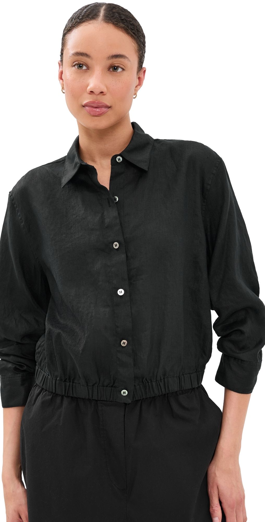 Theory Fixed Sleeve Cropped Shirt black - 001 P