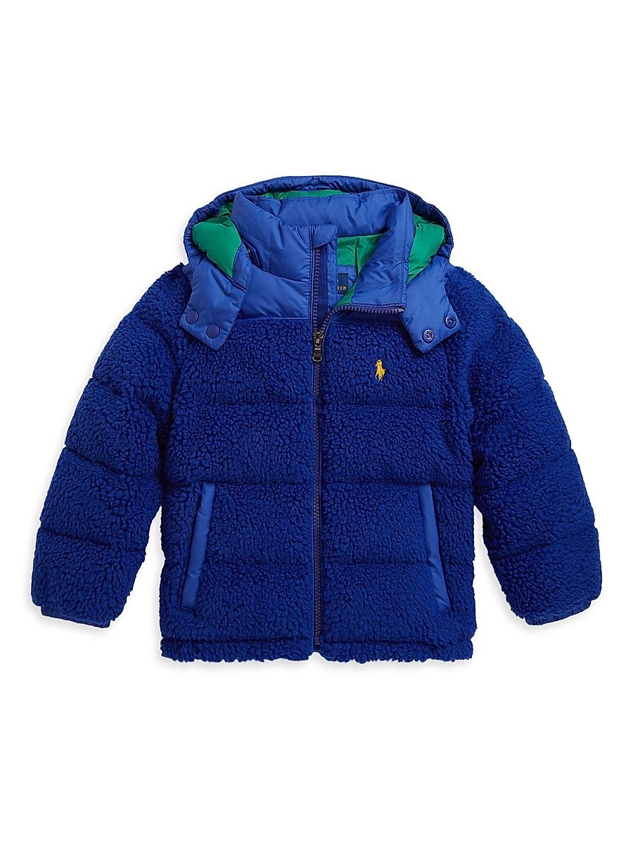 Little Boy's & Boy's Teddy Ripstop Bomber Jacket - Classic Azure - Size 7