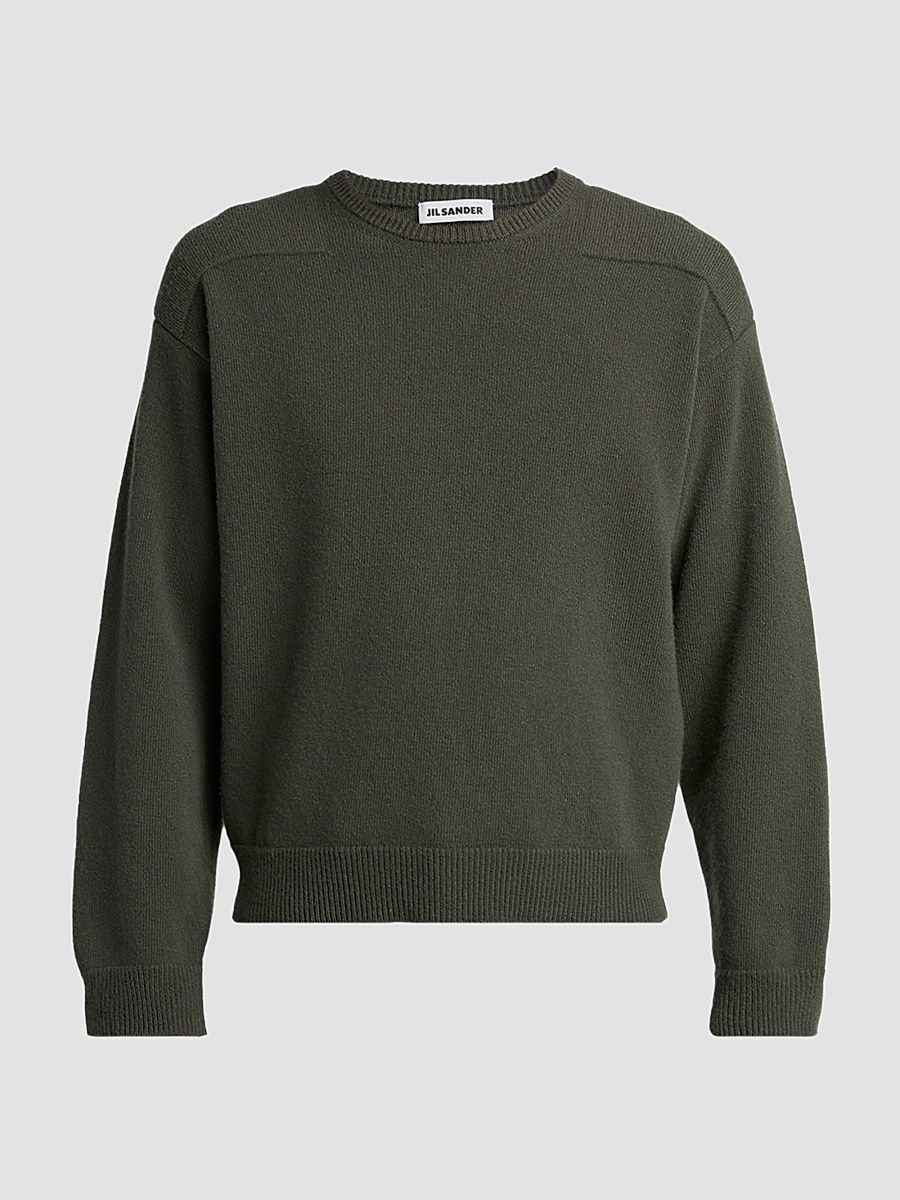 Men's Saddle Shoulder Wool-Blend Sweater - Utility - Size 42