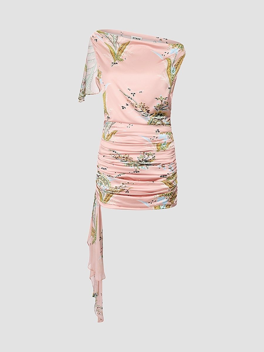 Women's Athena Silk Mini Dress - Tapestry Rose - Size 14