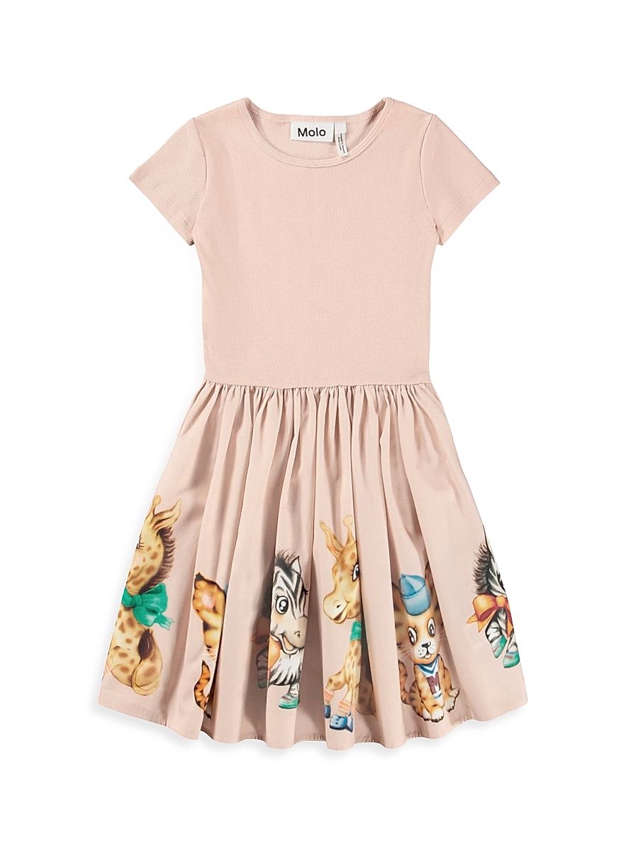 Little Girl's & Girl's Cissa Printed A-Line Dress - Vintage Blush - Size 9
