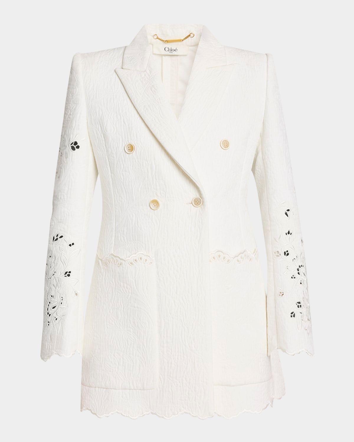 Embroidered Spongy Jacquard Jacket
