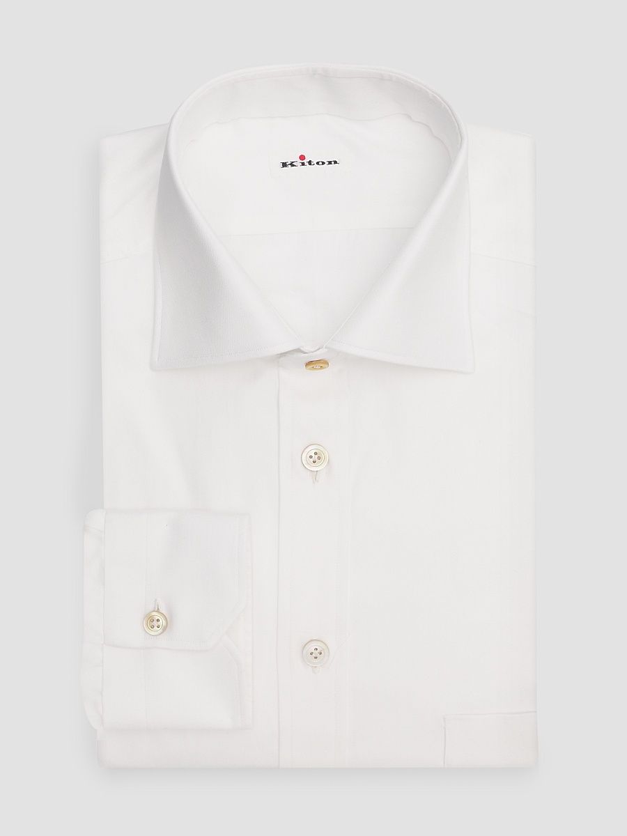 Men's Cotton Classic-Fit Dress Shirt - White - Size 17