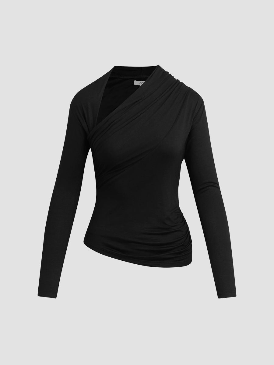 Joe's Jeans Women's The Avery Asymmetric Top - Black - Size XL