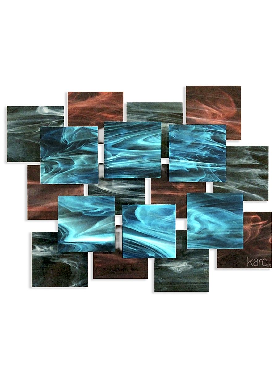 Electric Sunset Glass Wall Sculpture - Purple