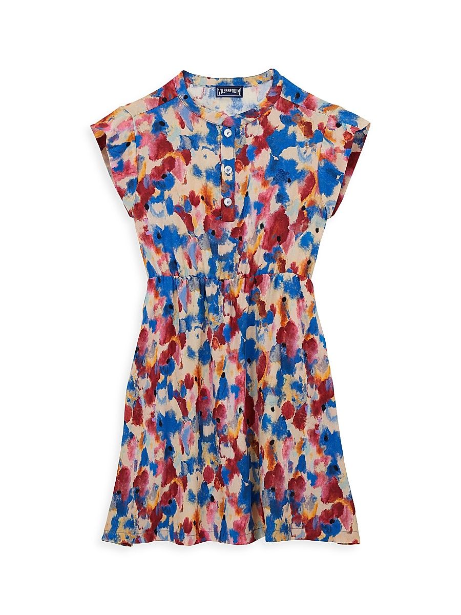 Little Girl's & Girl's Flowers In The Sky Dress - Size 6