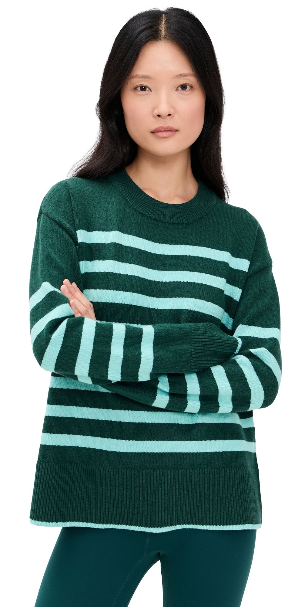 Addison Bay Carlyle Crew Neck Pullover Ivy/Mint S