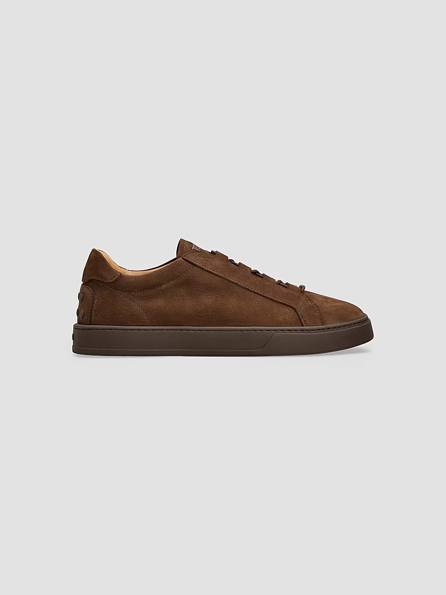 Men's Sportivo Suede Low-Top Sneakers - Dark Brown - Size 13.5