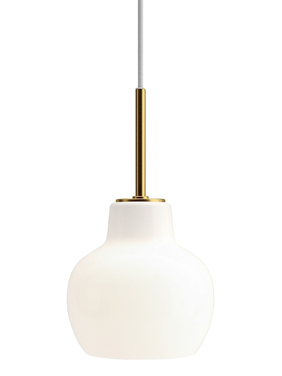 VL Ring Crown Opal Glass Pendant Light - Gold