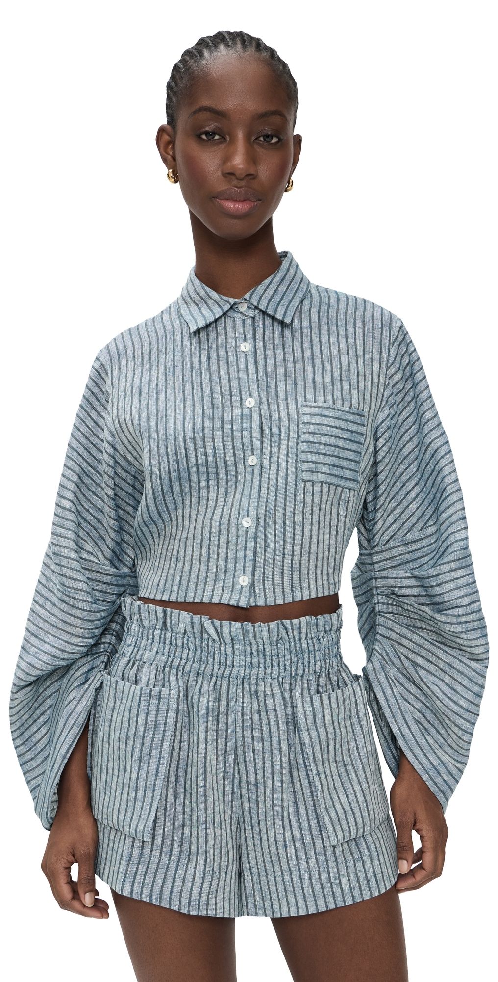 HEVRON Raquel Top Navy Stripe XL