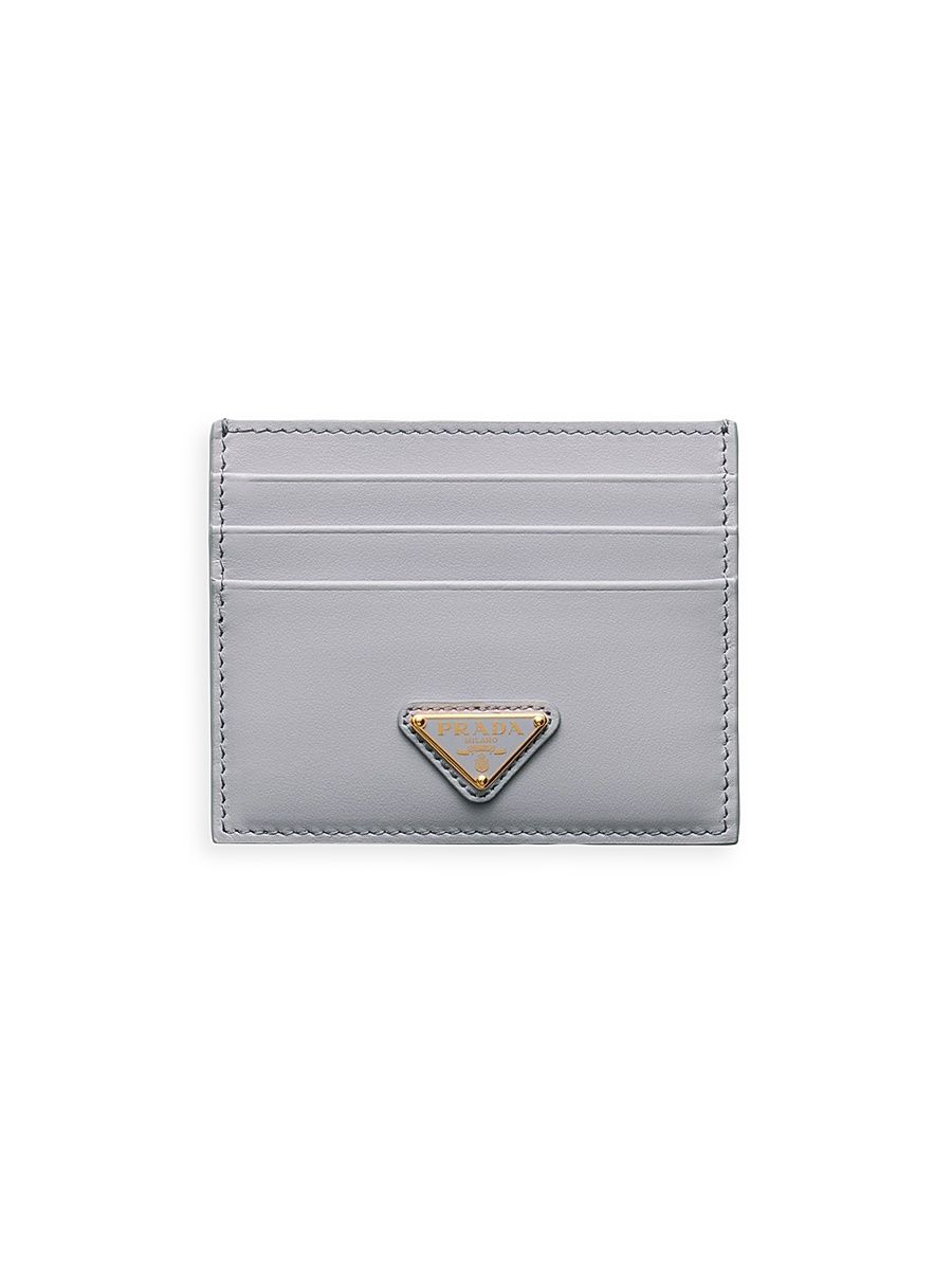 Women's Leather Card Holder - Grey