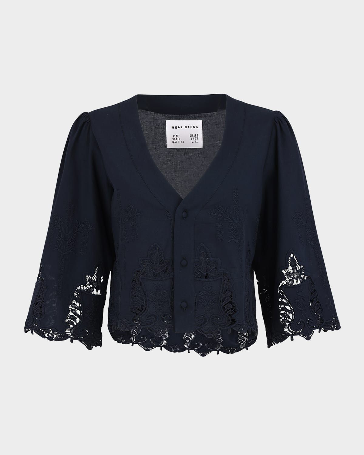 The Lady Lace-Trim Buttoned Shirt