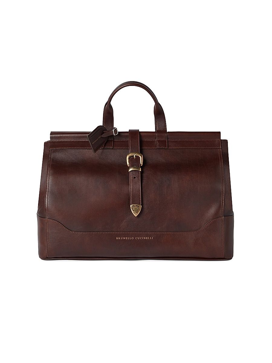 Men's Calfskin Bag - Burgundy