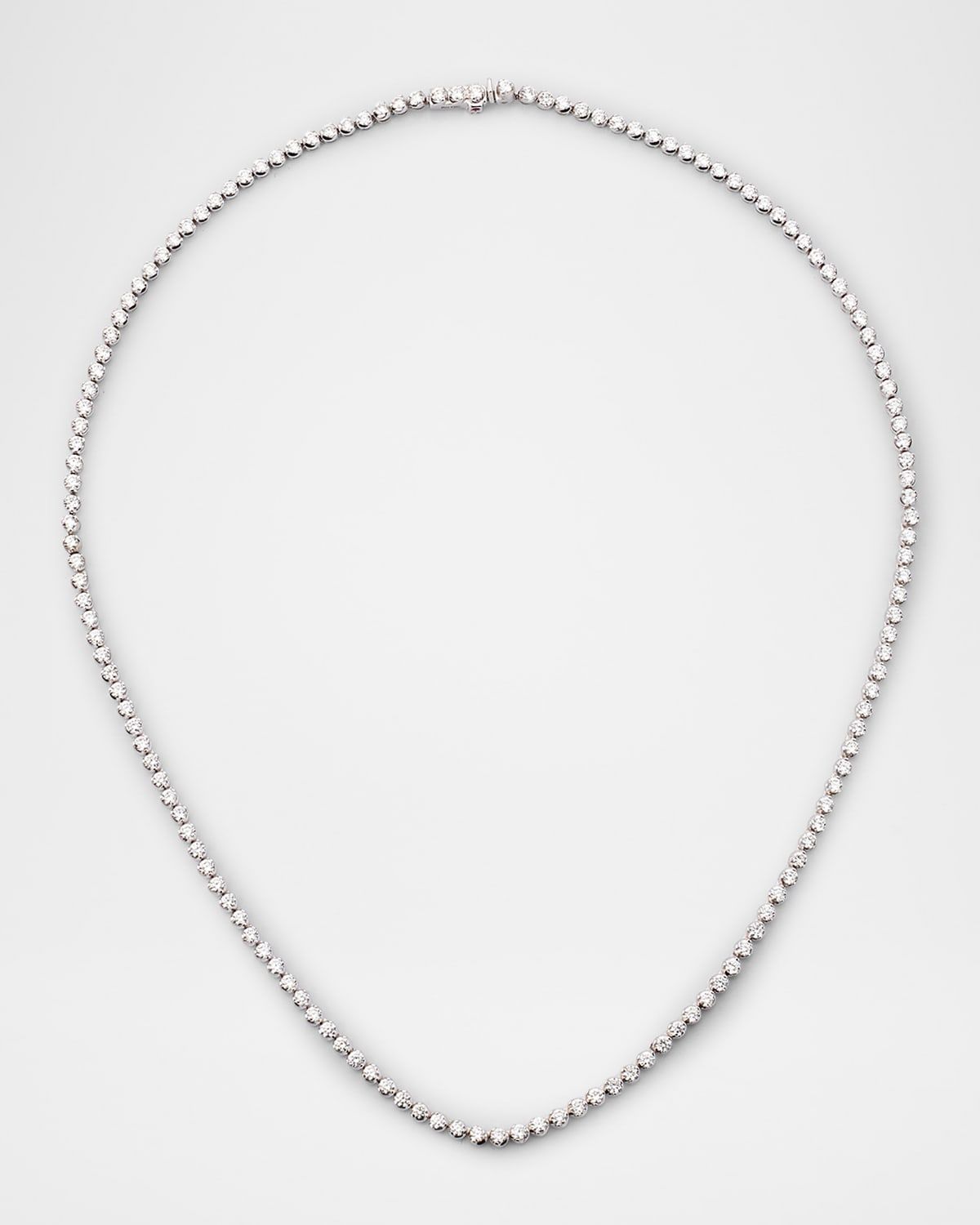 18K White Gold Diamond Tennis Necklace