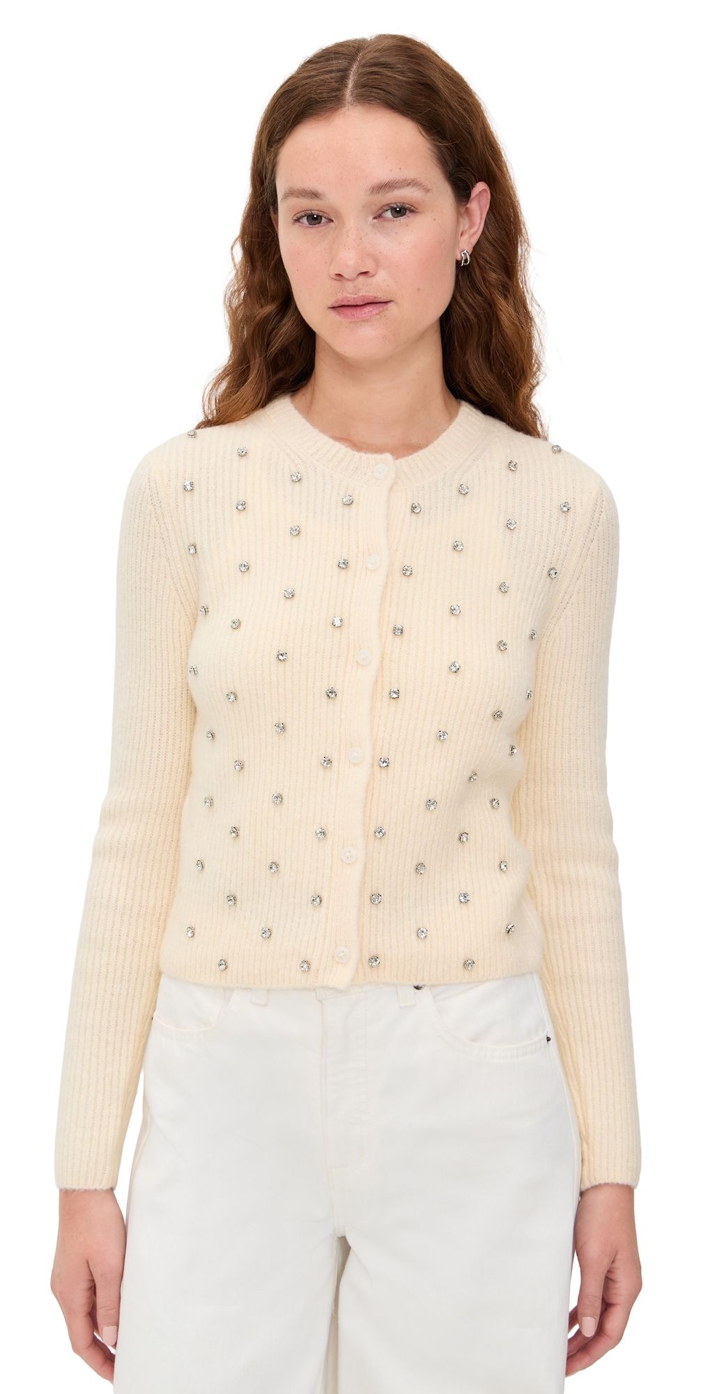 DAZE Muse Embellished Cardigan Ivory XL