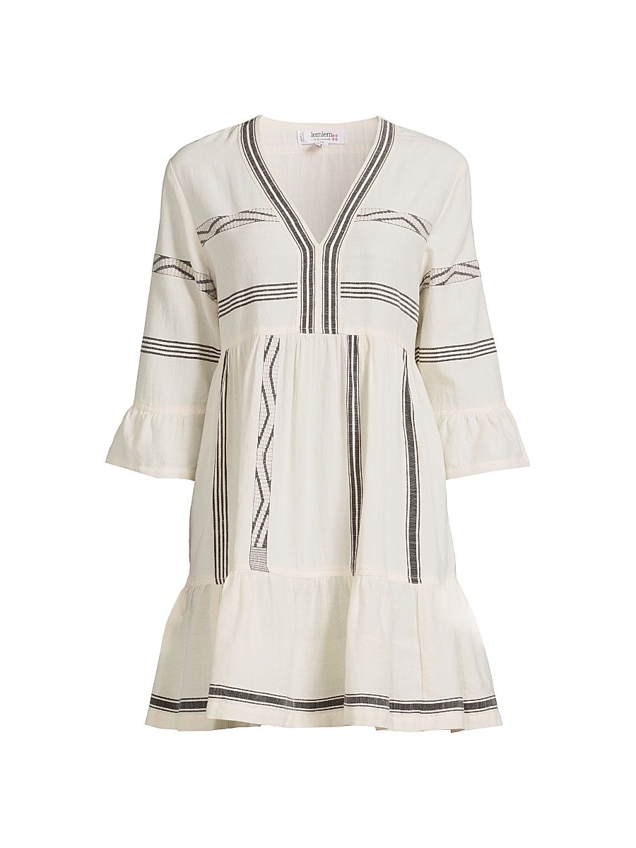 Women's Hannah Flutter Dress - Besela Vanilla - Size Medium