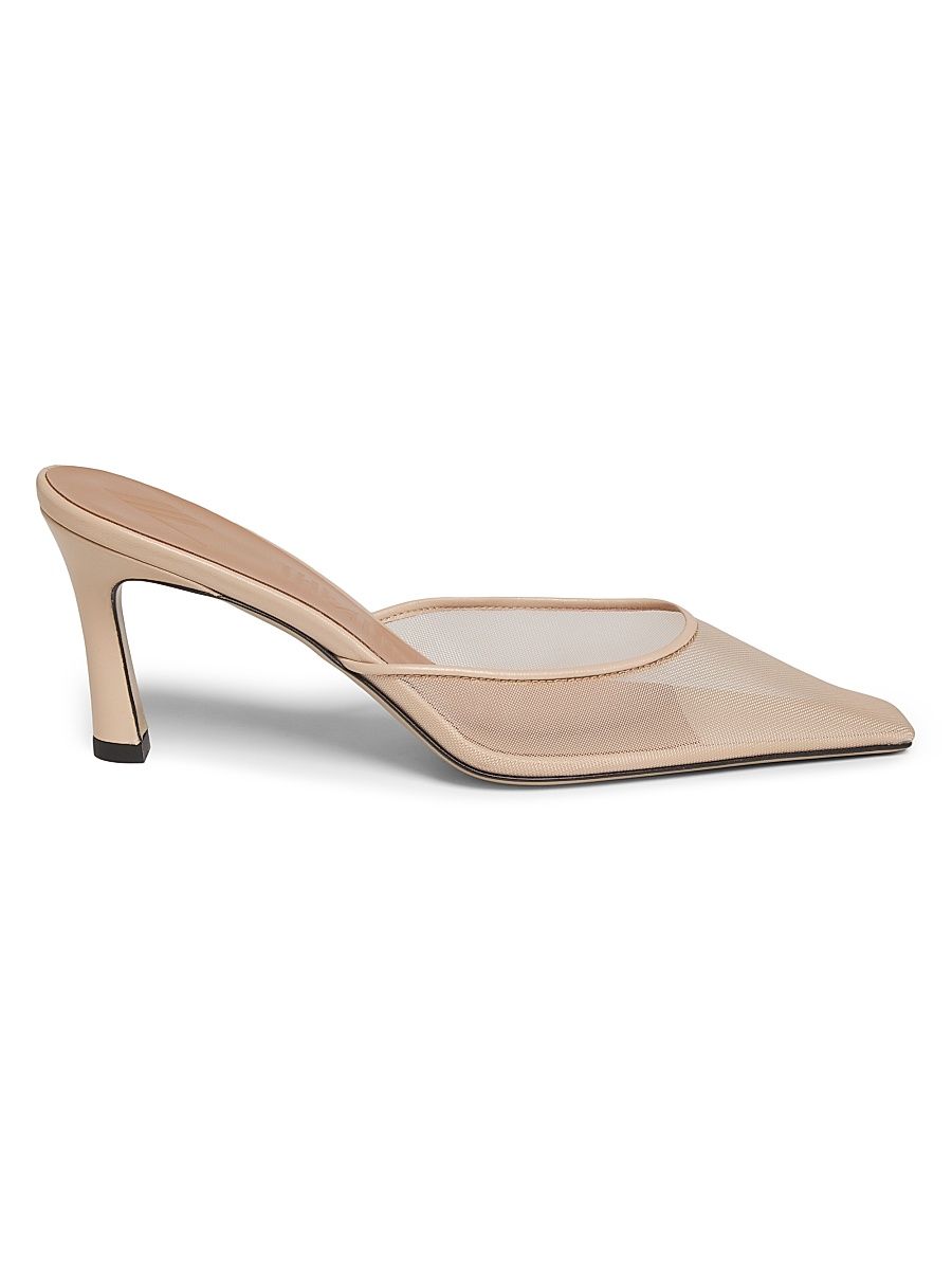 Women's Juno 75MM Mesh Mules - Beige - Size 11