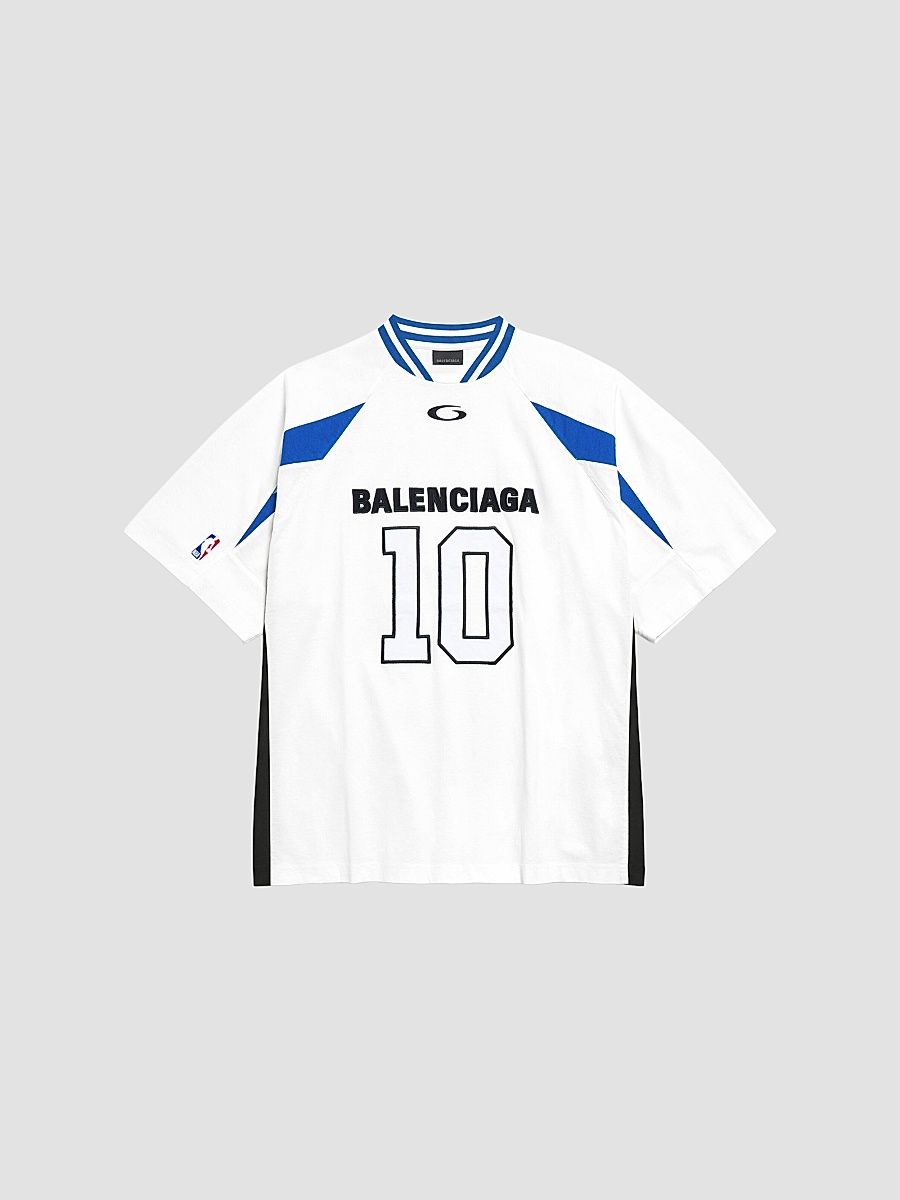 Balenciaga Men's Balenciaga / NBA Collaboration Oversized T-Shirt - White - Size Medium