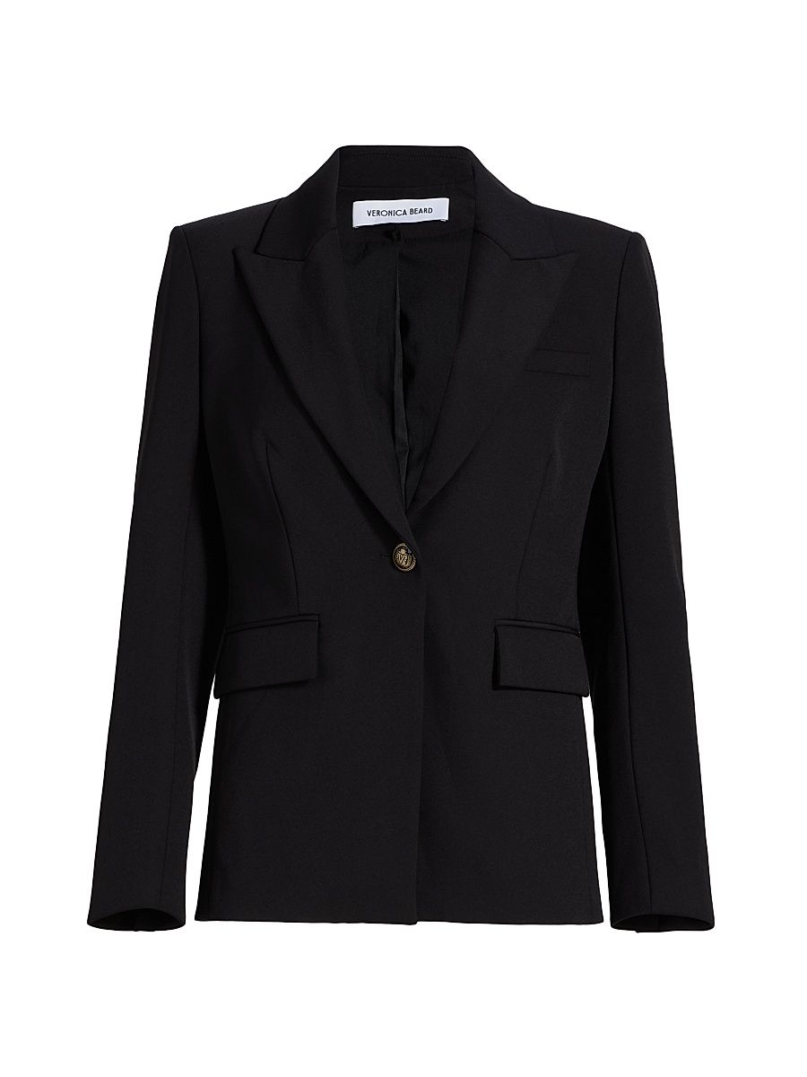Women's Naira Peak Lapel Dickey Jacket - Black - Size 0