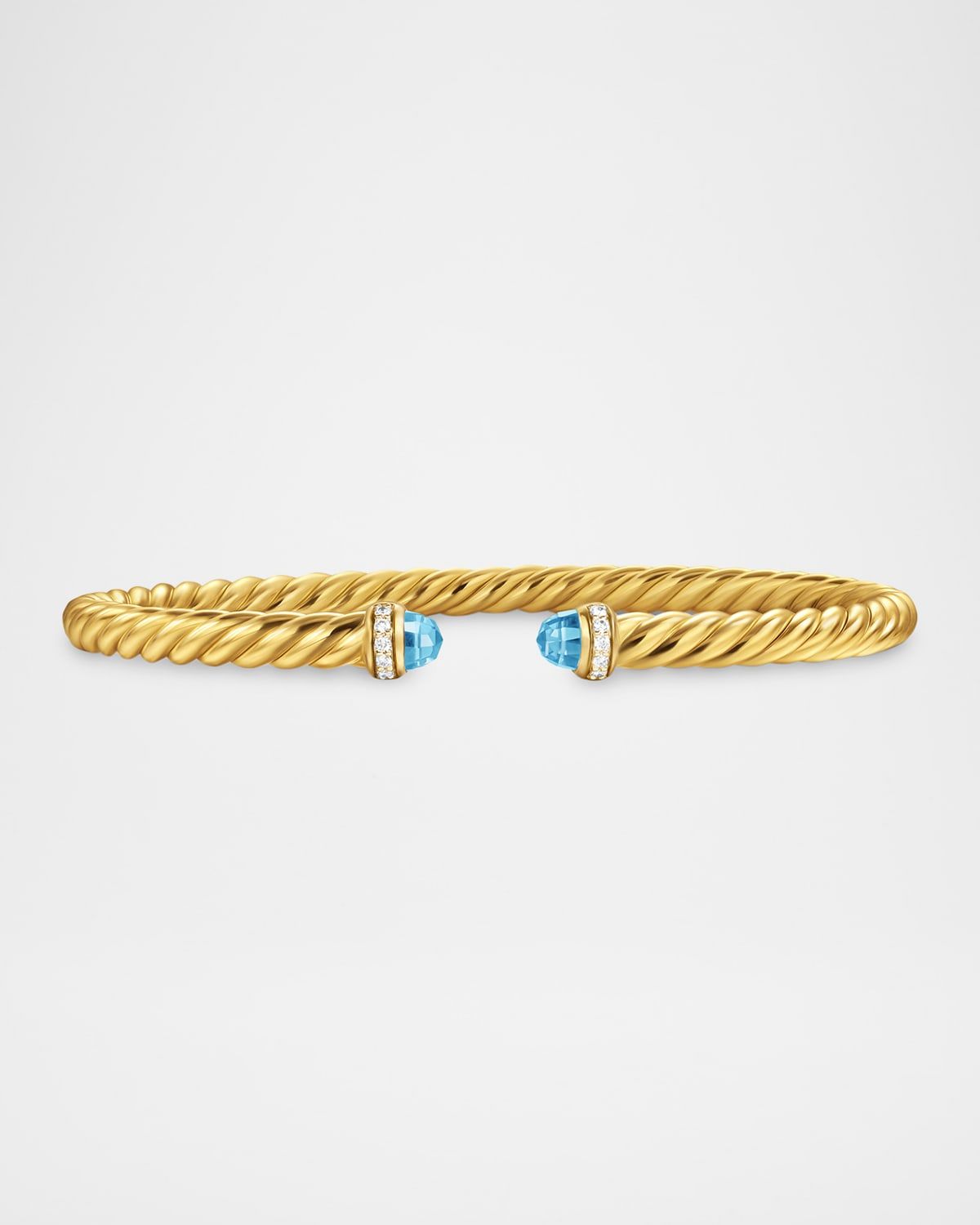 Modern Cablespira Bracelet in 18K Gold with Gemstones and Diamonds