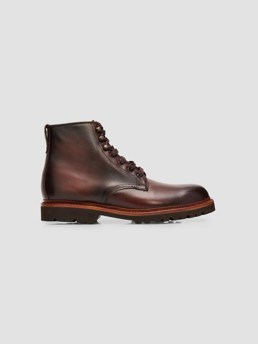 Allen Edmonds Men's Charlton Leather Combat Boots - Dark Brown - Size 7.5