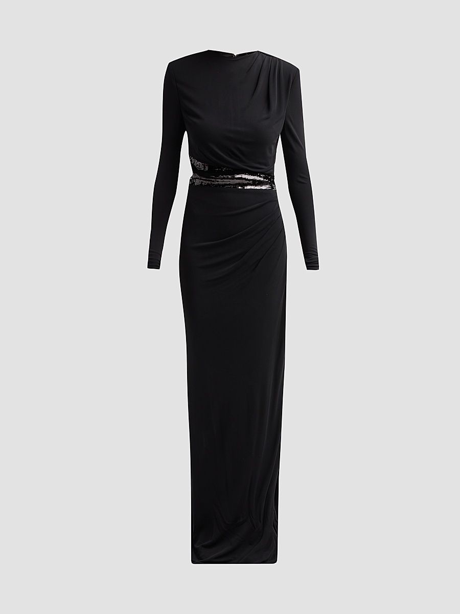 Women's Samantha Sequin-Belt Gown - Black - Size 16