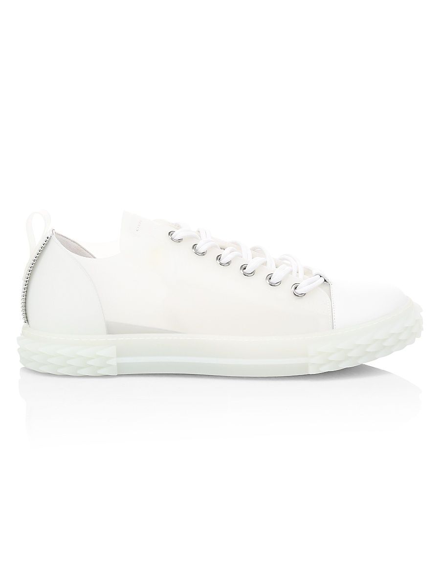 Men's Blabber Transparent Leather Low-Top Sneakers - Clear - Size 6