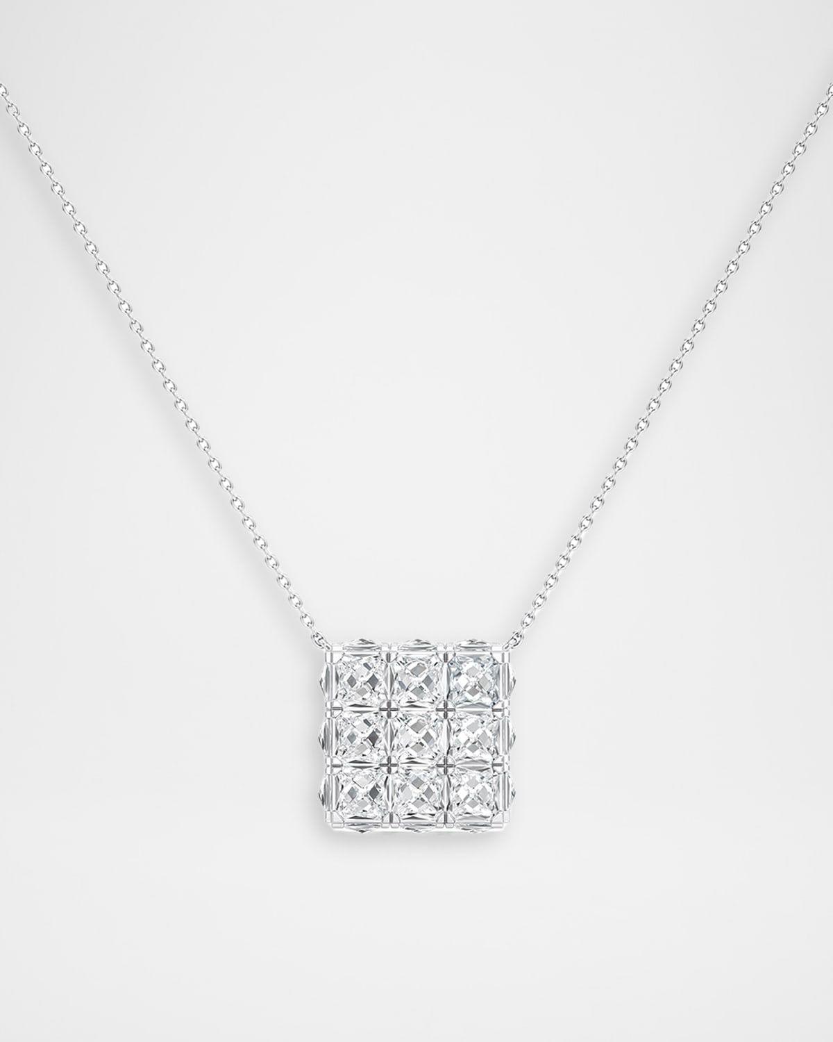 Armor Cube Lab-Grown Diamond Pendant Necklace