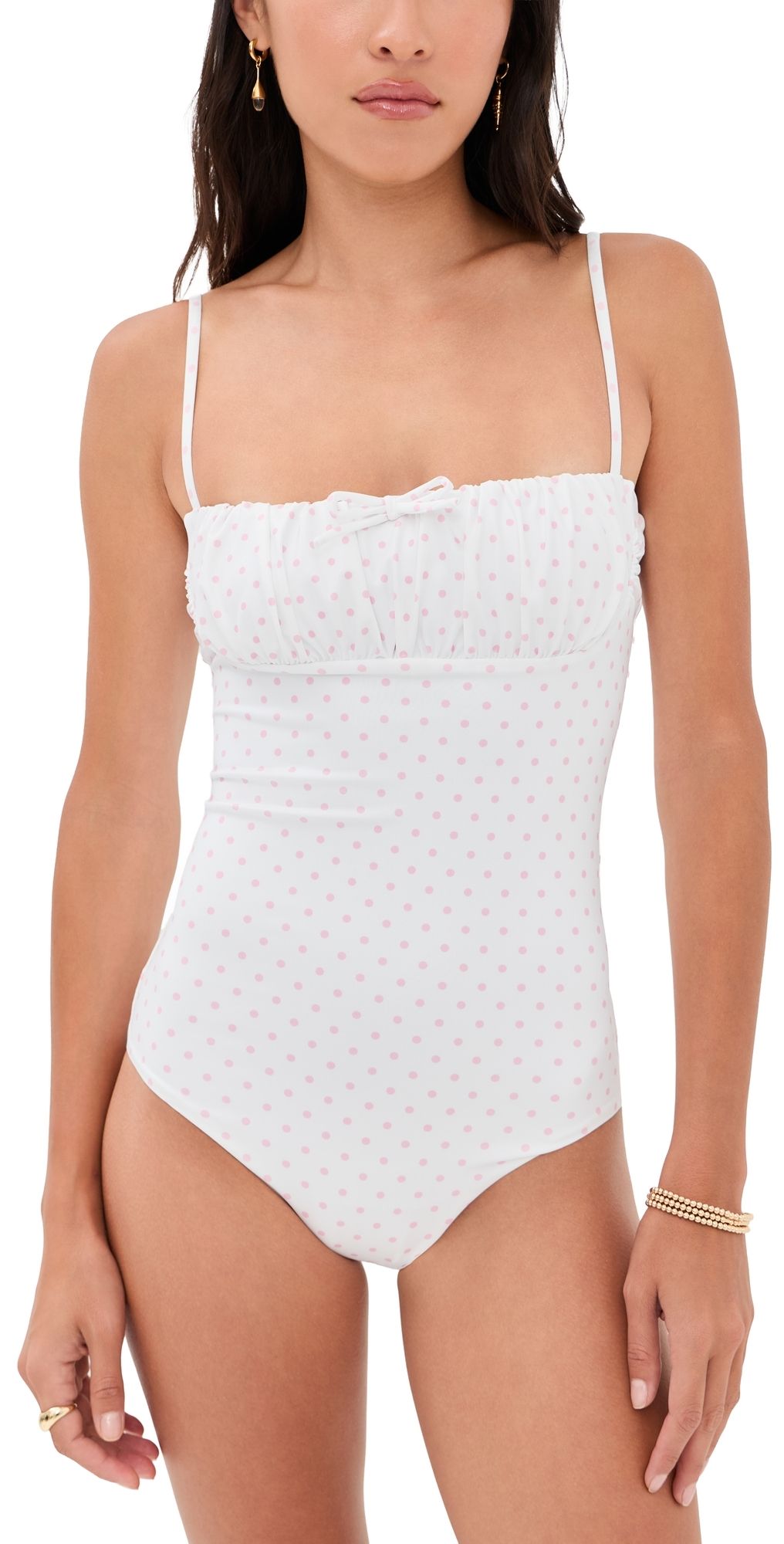 CAROLINE CONSTAS Melody One Piece White Pink Cherub M