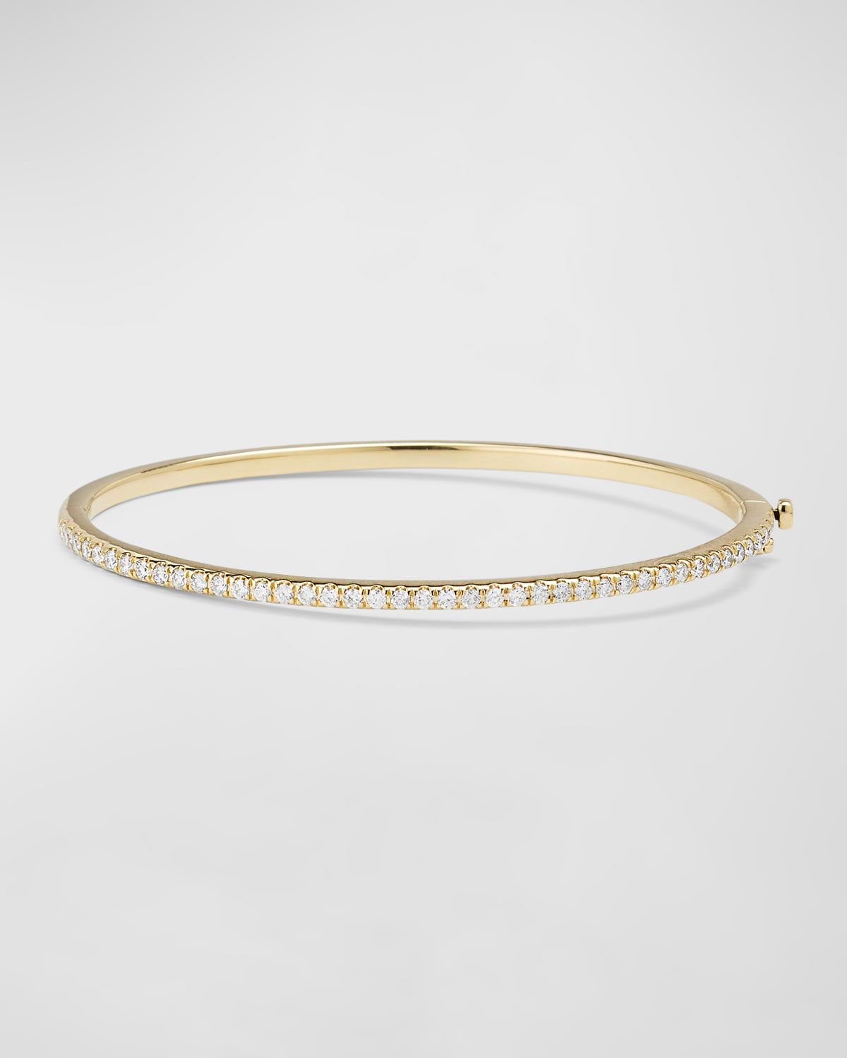 14K Yellow Gold Diamond Pave Bangle