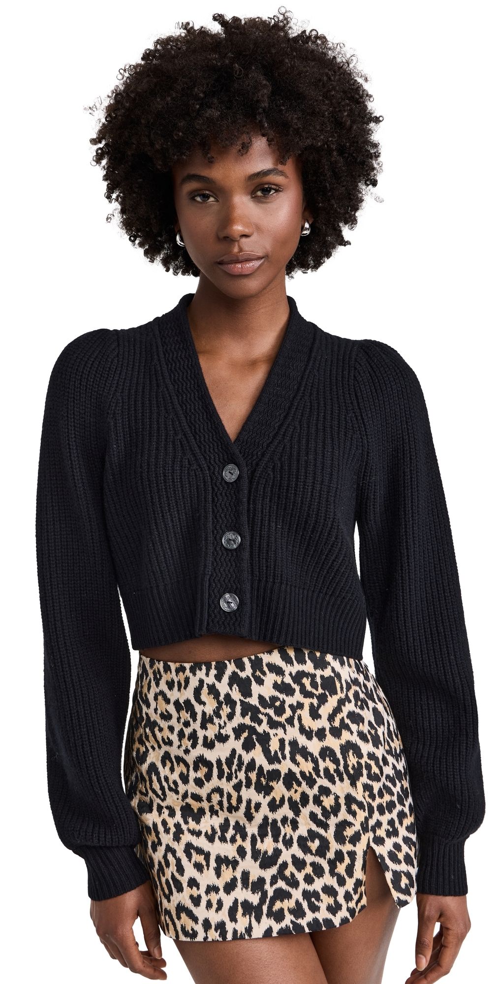 LoveShackFancy Avignon Crop Cardigan Ivory XL