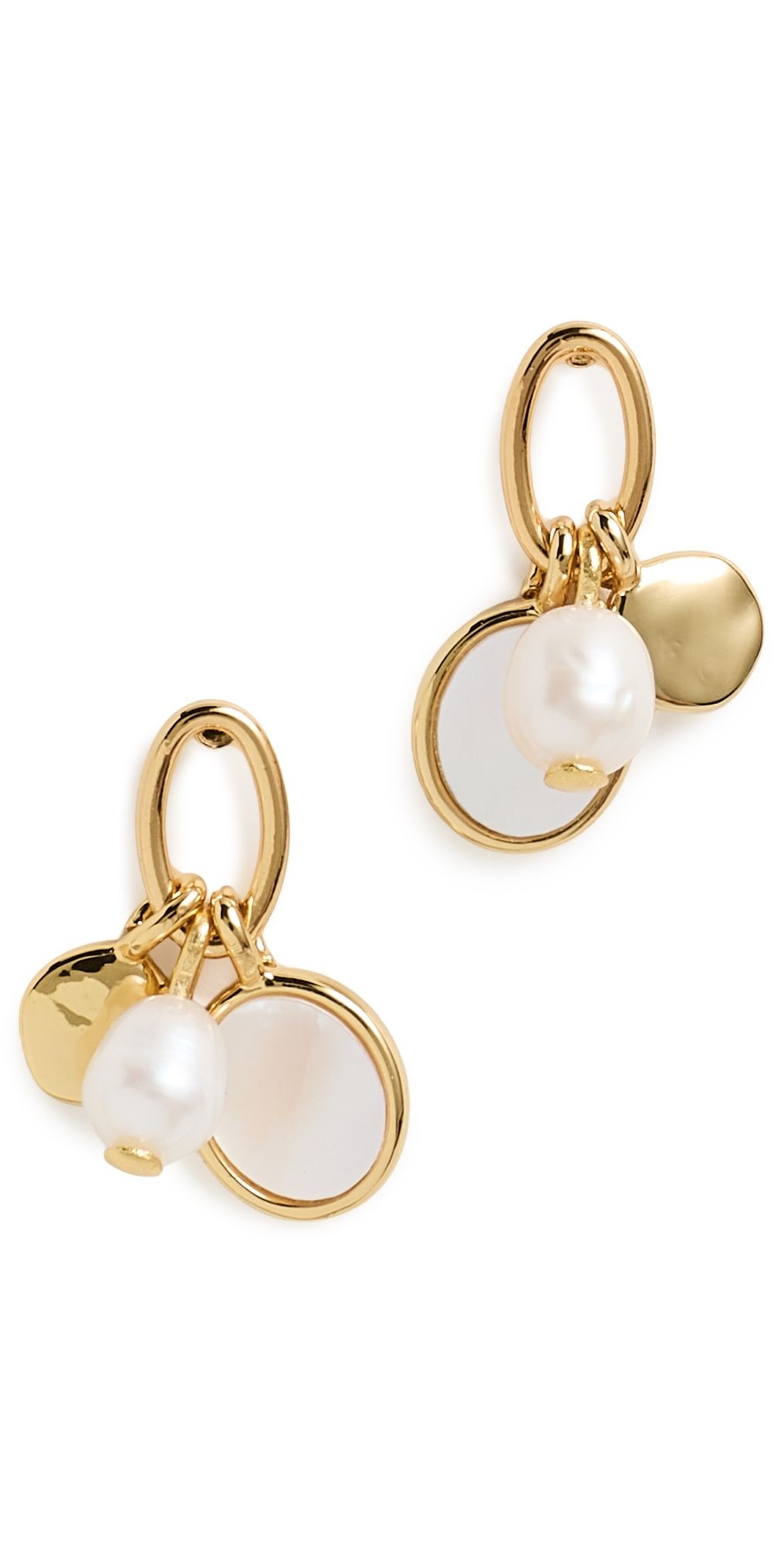 Madewell Freshwater Pearl Cluster Drop Earrings Antique Gold One Size