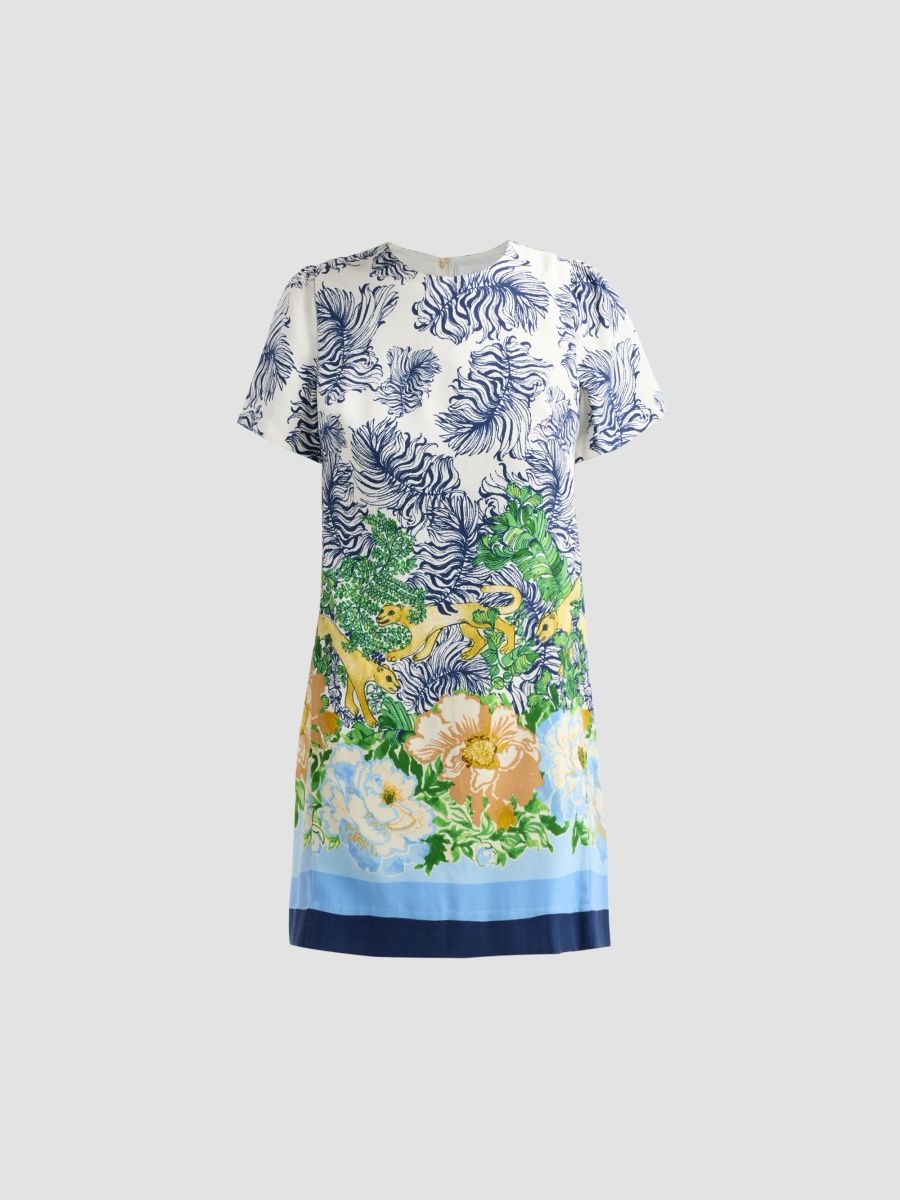 Lilly Pulitzer Women's Edita Rutabaga Sympeony Shift Mini Dress - Rutabaga Sympeony - Size 16