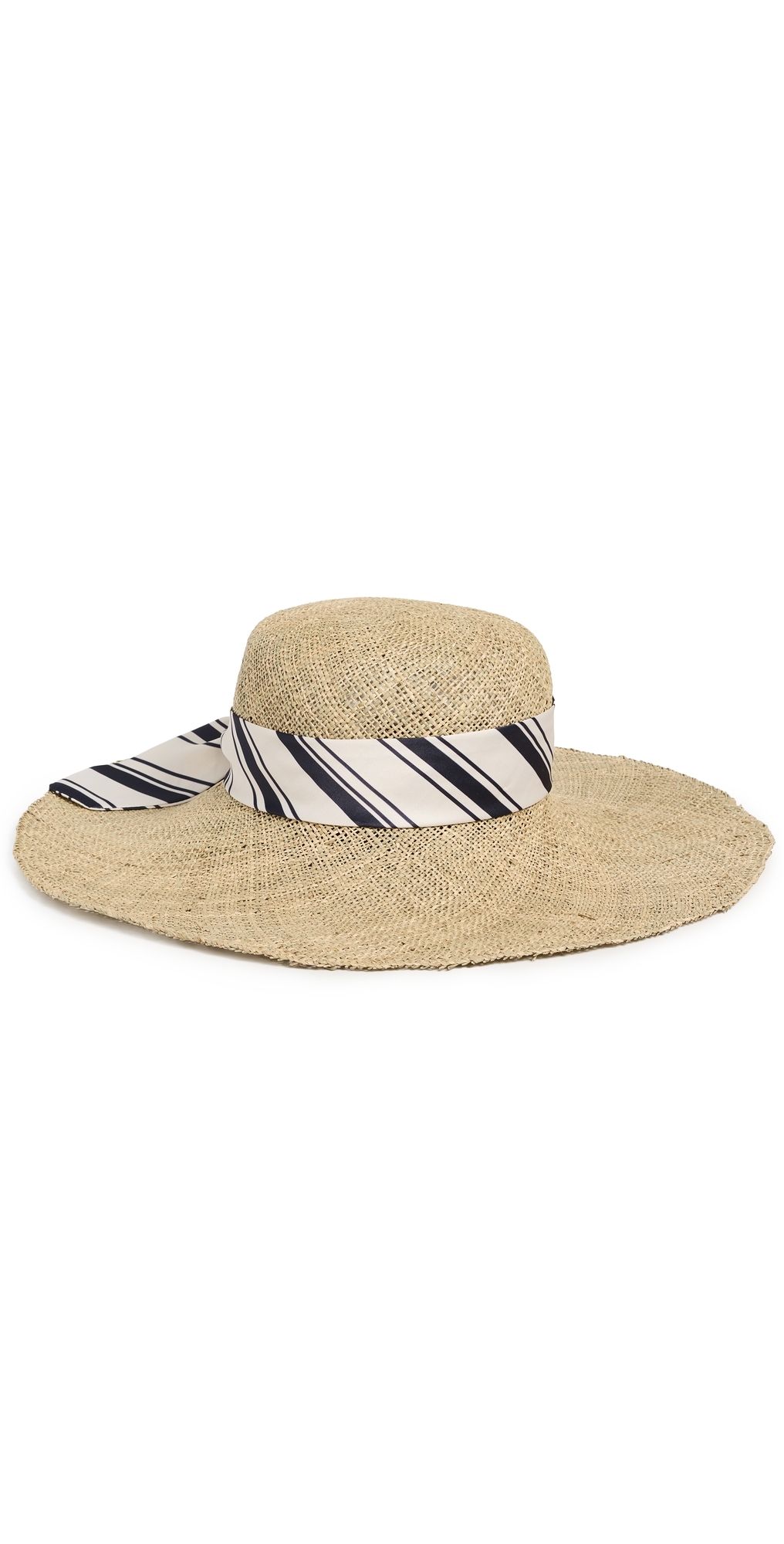 rag & bone Garden Seagrass Hat Black White Stripe S