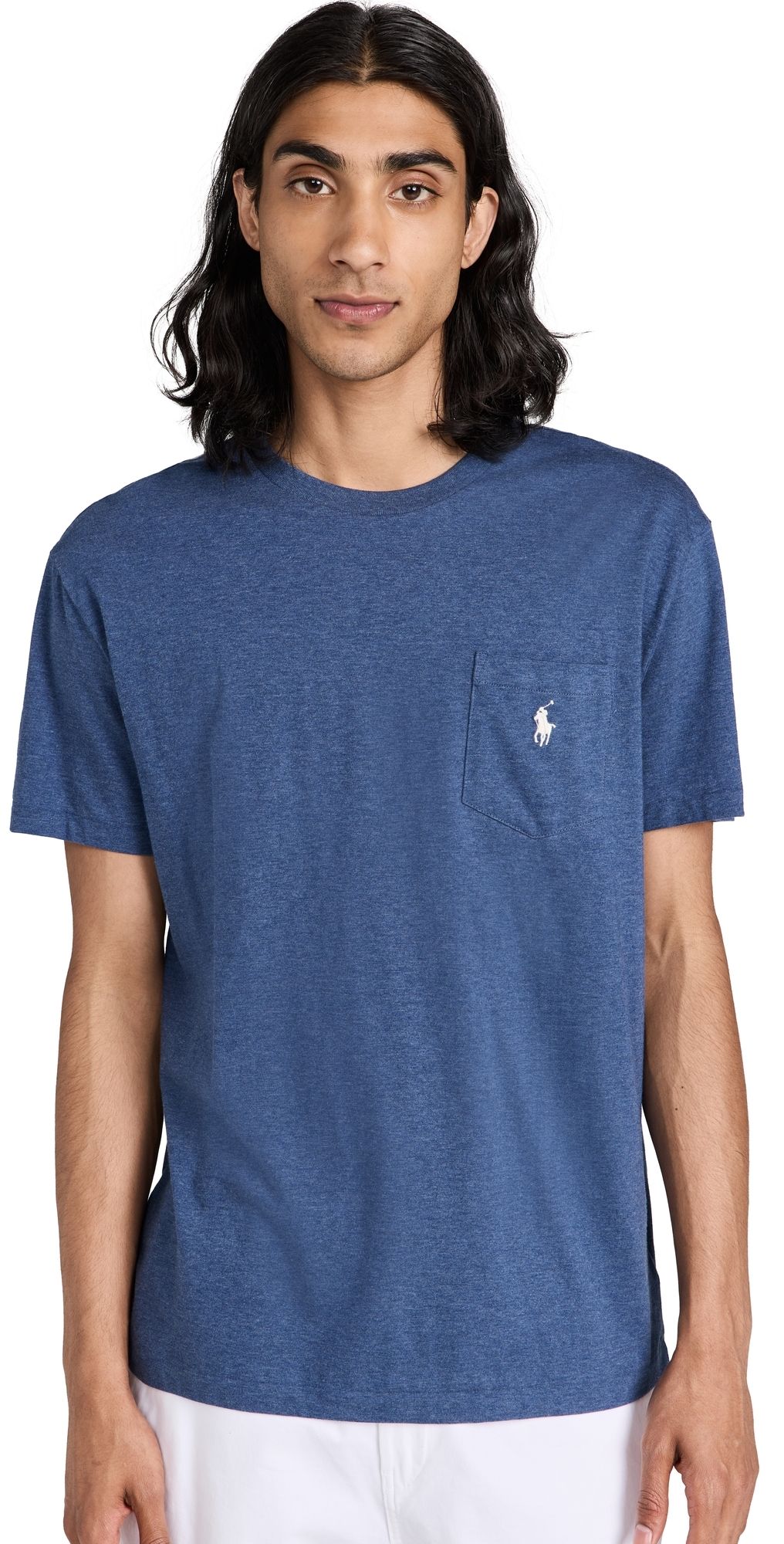 Polo Ralph Lauren Classic Fit Pocket Tee Derby Blue Heather M