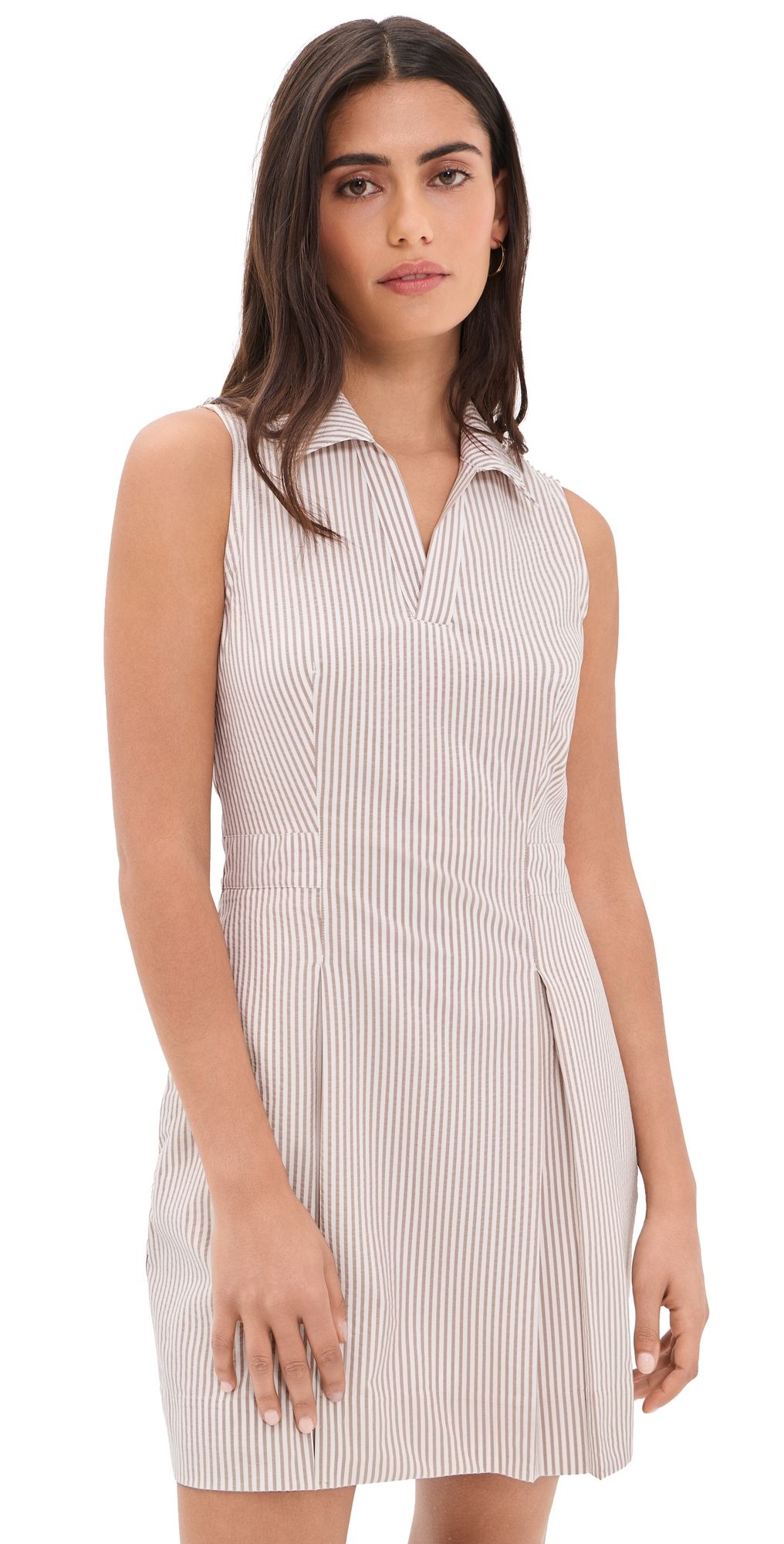 Rhone Saltaire Dress Taupe Stripe 12