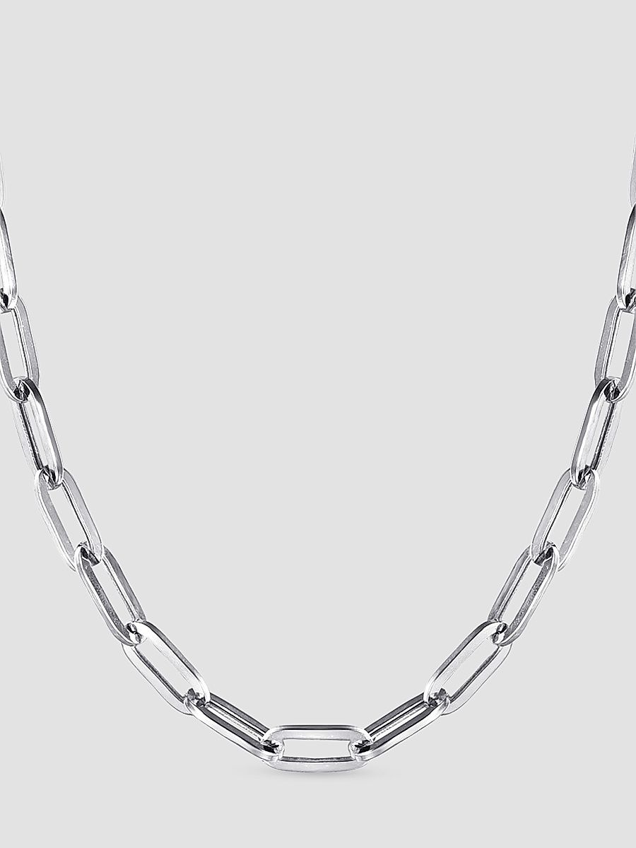 Gabriel & Co Women's Contemporary Sterling Silver Paper Clip Chain Necklace - Sterling Silver