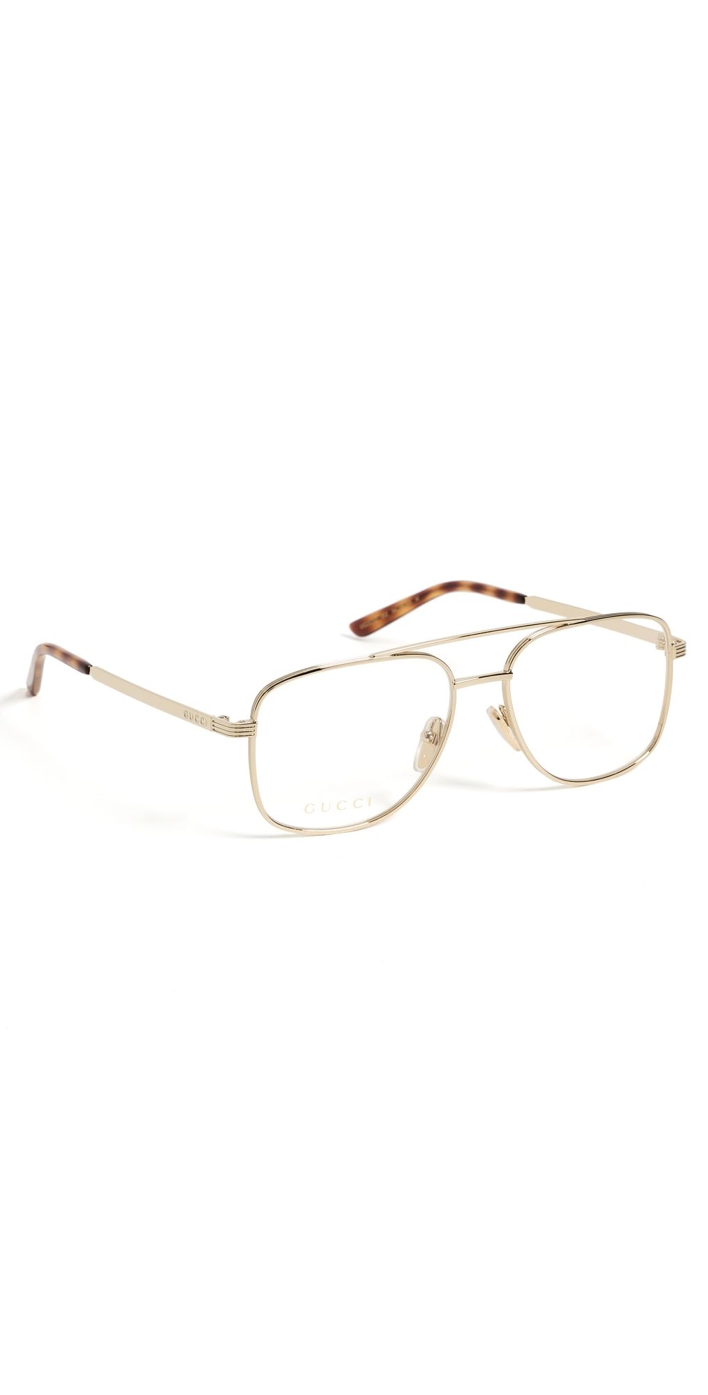 Gucci GG2223O Aviator Glasses GOLD-GOLD-TRANSPARENT One Size