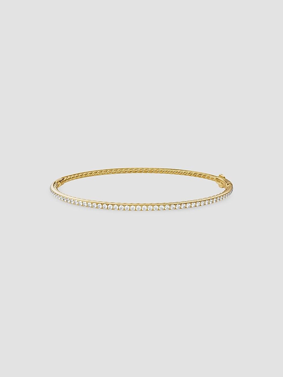 Women's Micro Pavé Bracelet in 18K Yellow Gold - Diamond