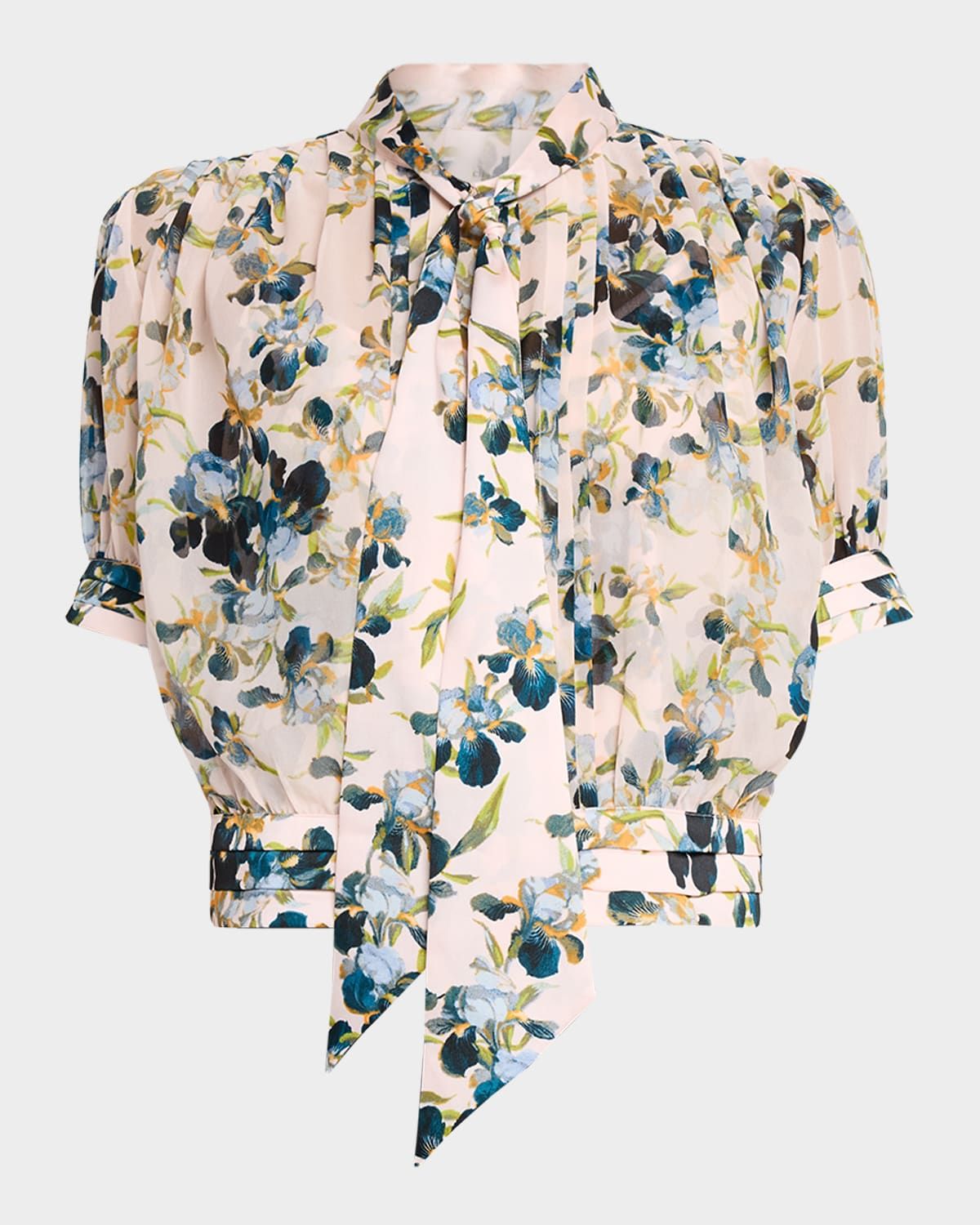 Short-Sleeve Trailing Iris Blouse